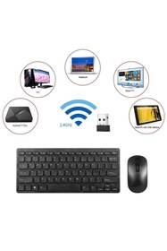 Resim TahTicMer Samsung Galaxy Tab S T700 T701 T702 T705 Kablosuz Wireless Taşınabilir Klavye Mouse Set Q Klavye 