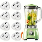 Resim 4/8 adet Kendinden Yapışkanlı Toplu Tekerlekler, Çöp Kutusu, Depolama Kutusu, Mobilya, Mini Aletler için 360° Dönebilen Yapışkanlı Döner Kasnak - Dayanıklı ABS Malzeme ile Çelik Top, Beyaz 
