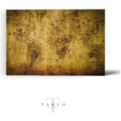 Resim Vintage Ahşap Harita Dünya 4mm 