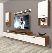 Resim Decoraktiv Ekoflex 270da Mdf Tv Ünitesi Tv Sehpası - Ceviz - Beyaz 