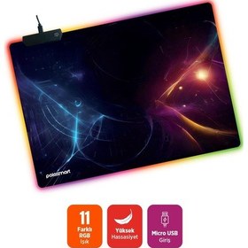 Resim Polosmart Pgm40 Işıklı Gaming Mousepad Rgb 