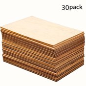Resim 30 Adet Bitmemiş Ahşap Levha DIY El İşleri, Boyama, Oyma & Projeler İçin - Pürüzsüz Yüzeyli Doğal Boş Ahşap Paneller, Ev Dekoru & Yaratıcı Projeler İçin Mükemmel, Ahşap El Sanatları 