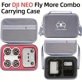 Resim DJI NEO için ideal olan bu çok yönlü omuz çantası, drone'nizin su geçirmez, basınç dayanıklı ve düşmeye karşı dayanıklı depolama alanı sunar. 
