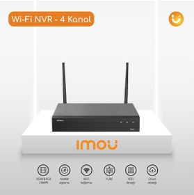 Resim Imou 4 Kanal Wifi Nvr Ethernet-2x2mımo-hdmı, Vga-8 Tb Hdd Desteği-onvıf-bulut (NVR1104HS-W-S2) 
