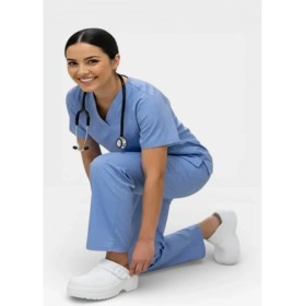 Resim Liger Kadın Comfort Kalın Taban Medikal Hemşire Doktor Sabo Terlik Beyaz 