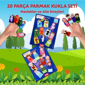Resim 2 Set 20 Parça Tox Meslekler Ve Aile Üyeleri 20 Parça Parmak Kukla 