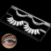 Resim Beyaz Kirpikler Anime Maskara, Japon Makyaj Stili Cosplay Çizgi Film Kirpikleri, Parti Sahne Beyaz Kirpikler 