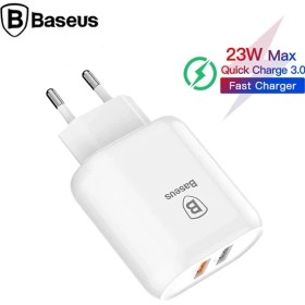 Resim Baseus Bojure Serıes Dual-Usb Qc 3.0 18W Hızlı Şarj Aletı Başlık (447826329)-Beyaz 