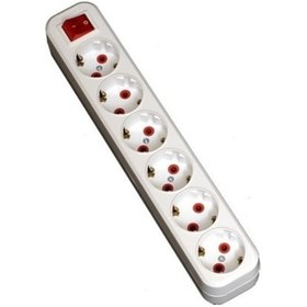 Resim Eminsan Anahtarlı Klemensli Grup Priz 6'lı 