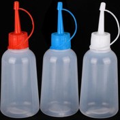 Resim 3 adet 100ml Sıkma Şişeler, Hassas Uç Kapakları ile - Doldurulabilir, Şeffaf Plastik Uygulayıcılar El Sanatları & Sanat Yapıştırıcısı için 