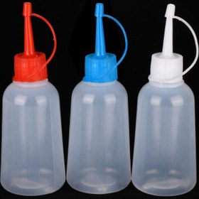 Resim 3 adet 100ml Sıkma Şişeler, Hassas Uç Kapakları ile - Doldurulabilir, Şeffaf Plastik Uygulayıcılar El Sanatları & Sanat Yapıştırıcısı için 