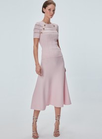 Resim Kloş Midi Pembe Etek - Pembe / M 