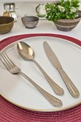Resim Lugga Maya 18 Parça Eskitme Gold Yemek Çatal Kaşık Bıçak Takımı 