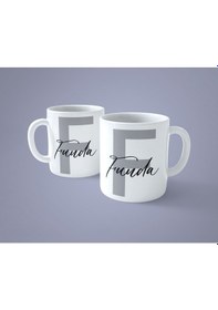 Resim Kişiye Özel F Harfi İsimli Baskılı Kupa Bardak 