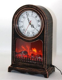 Resim Led Işıklı Saatli Şömine Aalk2501 Çok Renkli 