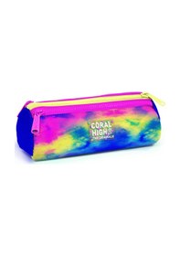 Resim Coral High Kids Renkli Batik Desenli Üç Bölmeli Kalem Çantası 22057 