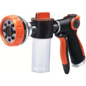 Resim Willowhaven Turuncu 8'li Bahçe Hortumu Spreyi Sabun Dispenserli Evcil Hayvan Yıkama Bitki Sulama 