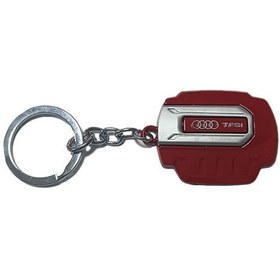 Resim Audi Motor Kapağı Kırmızı Anahtarlık 