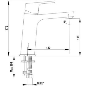 Resim Eca Tiera Lavabo Bataryası Kırmızı - Krom 103308989 