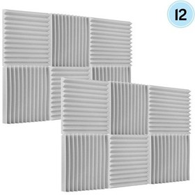 Resim Kangvka 12 Adet Gri Yataklı Ses Emici Spreyi - 30x30x2.5cm, Yangın Engellli, Stüdyo/ktv Duvar Gürültü Engelleyici 10.1" 