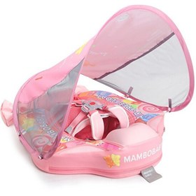 Resim Mambobaby Candy Pembe - Emniyetli Gölgelikli Ve Ayak Destekli Bebek Yüzme Simidi 