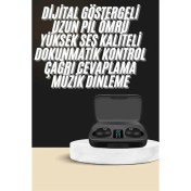 Resim Techno Stock Kablosuz Dijital Göstergeli Çağrı Cevaplayabilen Tws 5.0 Bluetooth Kulaklık 