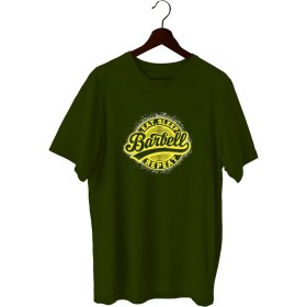 Resim Bluu Barbell Sporcu T-Shirt Bisiklet Yaka 