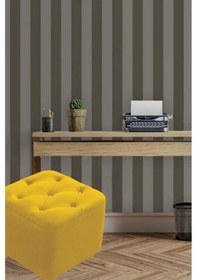 Resim Most Hallow Kapitoneli Kare Puf 07 Hardal Kadife Kumaş Evinize T 