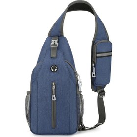 Resim Reedark Su Geçirmez Omuz Çantası - Uniseks Günlük Ve Seyahat İçin Pratik Sırt Çantası Mavi 