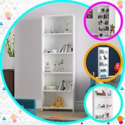Resim Modilayn 5 Raflı Beyaz Kitaplık Ard204 
