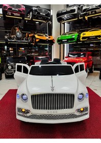Resim Poyraz Akülü Bentley Suv Akülü Araba 12v 0-7 Yaş Özel Plaka Beyaz 