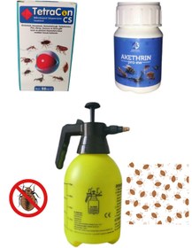 Resim Kulsan İlaç Tahtakurusu ilaçlama seti Tetracon CS 50ML/Akethrin 50ML/2LT İlaçlama Pompası 