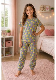 Resim Beniizle Kız Çocuk Pijama Takımı Gri 