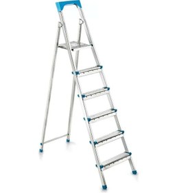 Resim Merdiven 5+1 Basamaklı Metal Merdiven 125cm 120kg 