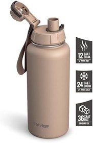Resim 1 Hand Leak-Proof Sızdırmaz Çelik Termos 1000 Ml Lıght Brown ST-217 