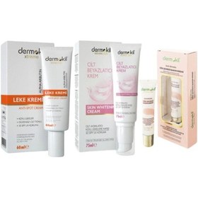 Resim Dermokil Cilt Beyazlatıcı Krem 75 ML + Spot Leke Kremi 60 ML + Göz Çevresi Bakım Kremi 15 ML 