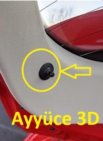 Resim Ayyüce 3d, Ford Focus 2012-2018 Bagaj Pandizot Askıipi Klipsi, 2x 