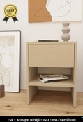 Resim B3 Concept Modern Özel Tasarım Tek Çekmeceli Yatak Yanı Komodin Dafne 