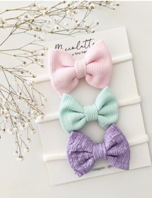 Resim Miccolatte Bebek Ve Çocuk 3lü Fiyonk Bandana Seti 
