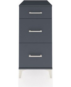 Resim Kronos Komodin 3 Çekmeceli Tek Kapaklı 44x59x96 Antrasit-antrasit Antrasit 