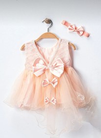Resim Cherub Baby 3 Fiyonk Kız Bebek Yenidoğan 4 Parça Mevlüt Elbisesi Bebek Hediyelik Mevlütlük Elbise 