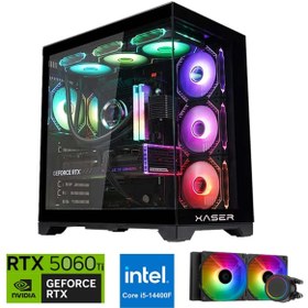 Resim XASER Lexus x300 i5 14400F 16GB DDR5 Ram 1TB M.2 NVMe SSD 8GB RTX5060 Ti Sıvı Soğutmalı Oyuncu Bilgi 