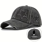 Resim Kadınların Nakışlı Yıldız Beyzbol Şapkası, Pamuklu Yıkanmış, Geniş Kenarlı, Engellemez Görünüm, Parlak Pembe, Nefes Alabilir, Bağcıklı Kapanış, Anneler Günü Hediyesi, Çok Yönlü Mevsimsel Şapka 