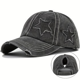 Resim Kadınların Nakışlı Yıldız Beyzbol Şapkası, Pamuklu Yıkanmış, Geniş Kenarlı, Engellemez Görünüm, Parlak Pembe, Nefes Alabilir, Bağcıklı Kapanış, Anneler Günü Hediyesi, Çok Yönlü Mevsimsel Şapka 