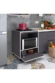 Resim Kenzlife Ocak Dolabı Şehrazat Gri 85*70*60 Xlarge Kapaklı Hazır Mutfak Ankastre Gömme Ocak İçin 