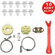 Resim Star Klips Opel Astra G 1998-2003 90521878-90521877 Sol Ve Sağ Arka Cam Kriko Tamir Seti (10 Klips + Klips Sökm 