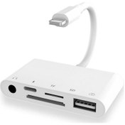 Resim Ally 5 In 1 iPhone-iPad Lightning To Audio Usb Kamera Dönüştürücü 