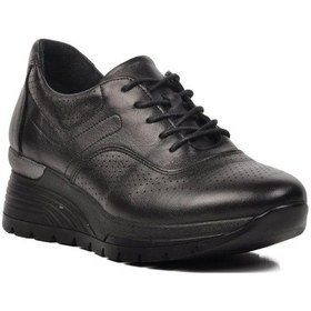 Resim Kids Club Shoes Venüs Alpenus Hakiki Deri Ortopedik Oxford Kadın Aır-Flow Taban Klasik Ayakkabı SİYAH 