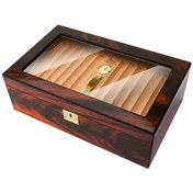 Resim Lubinski Camlı Humidor Puro Kutusu Maun Lake 70s Humidor