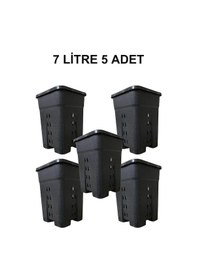 Resim Grow Wizard Delikli Kare Air Pot Saksı 7 Litre 5 Adet 